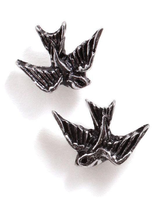 &quot;Swallow&quot; Stud Earrings by Alchemy of England - InkedShop - 1