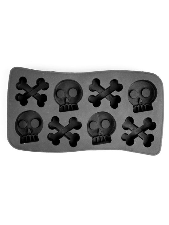 Skull and Crossbones Ice Tray (Black) - InkedShop - 1