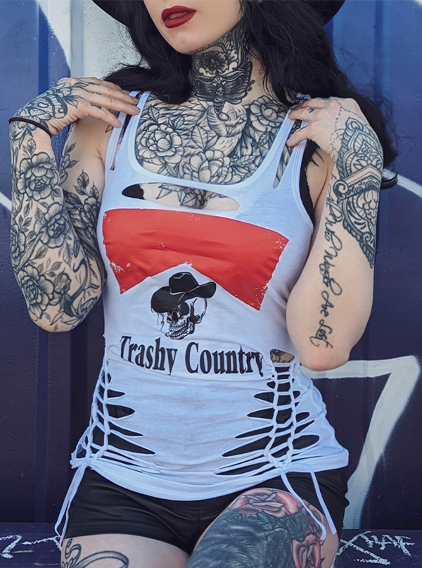 Women's Country Yallternative Ribcage Slash Tank Demi Loon Inked Shop
