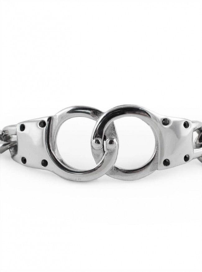 &quot;Handcuff&quot; Bracelet (Stainless Steel) - www.inkedshop.com