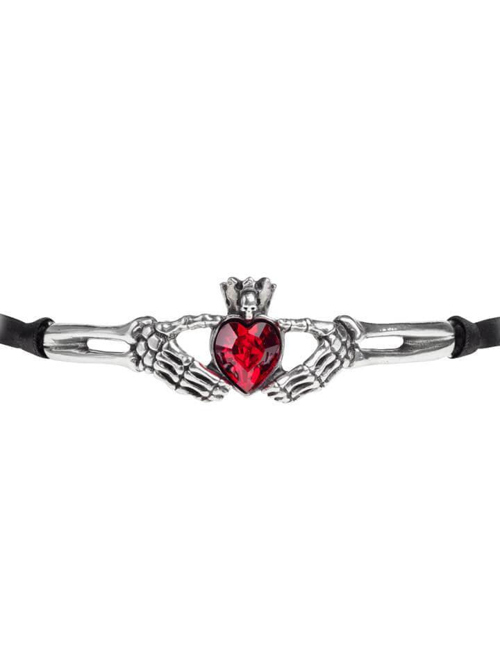 &quot;Claddagh By Night&quot; Choker by Alchemy of England (Black/Silver) - www.inkedshop.com