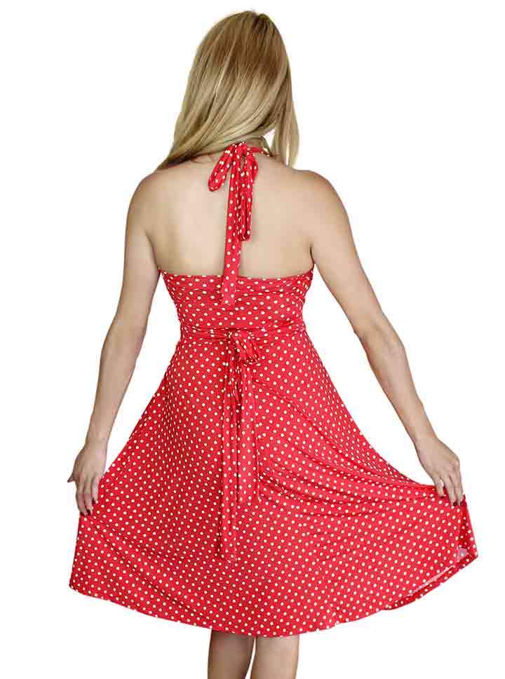 Women&#39;s Mini Polka Dot Swing Dress