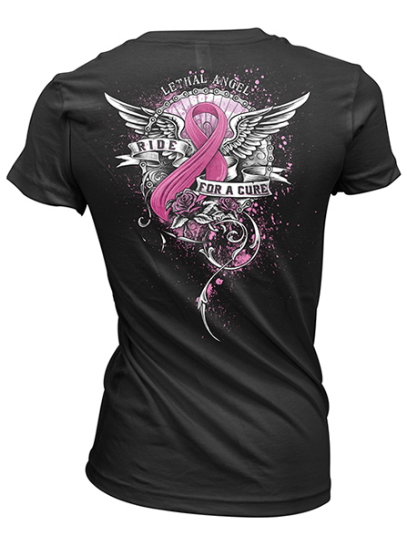 Women&#39;s &quot;Ride For A Cure&quot; Tee by Lethal Angel (Black) - www.inkedshop.com