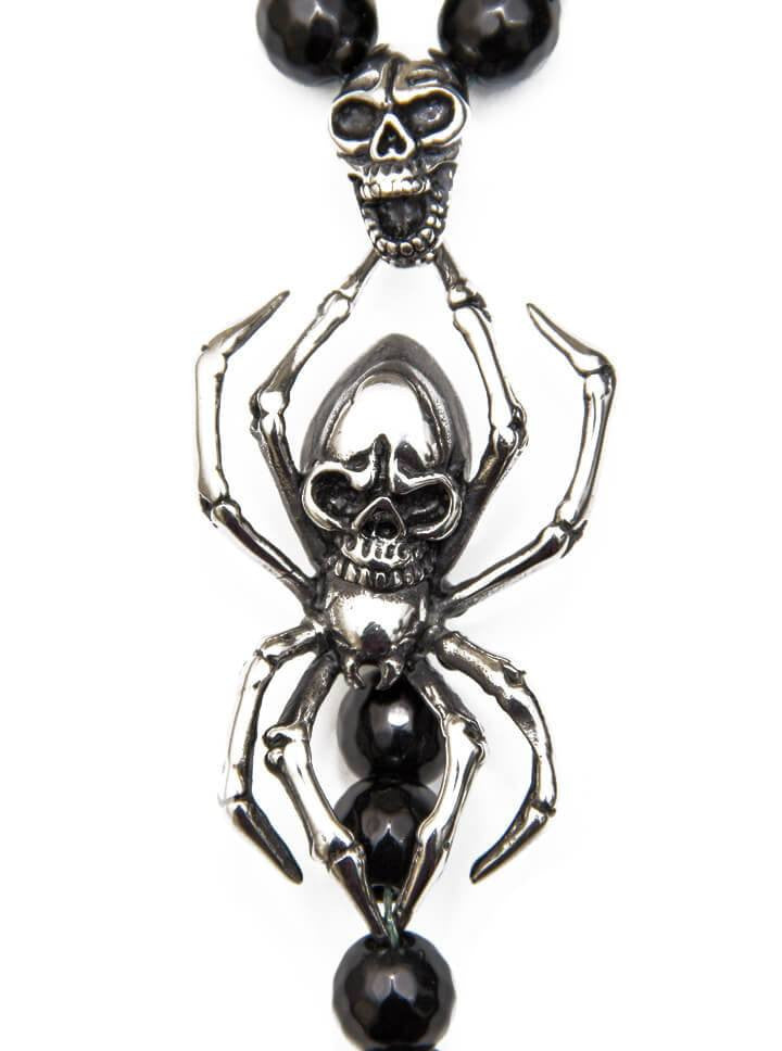 Men&#39;s &quot;Black Widow&quot; Rosary by Wicked Steel (Black Onyx) - www.inkedshop.com