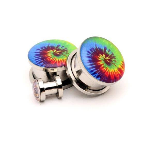 Tie Dye Picture plugs by Mystic Metals - InkedShop - 2