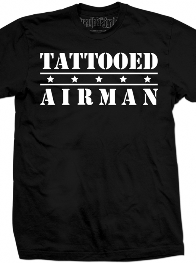 Men&#39;s &quot;Tattooed Airman&quot; Tee by Steadfast Brand (Black) - www.inkedshop.com