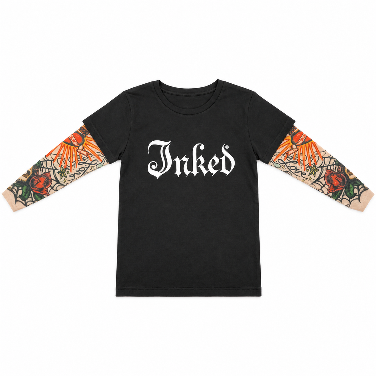 Tattoo Sleeve Kids Tee - Black