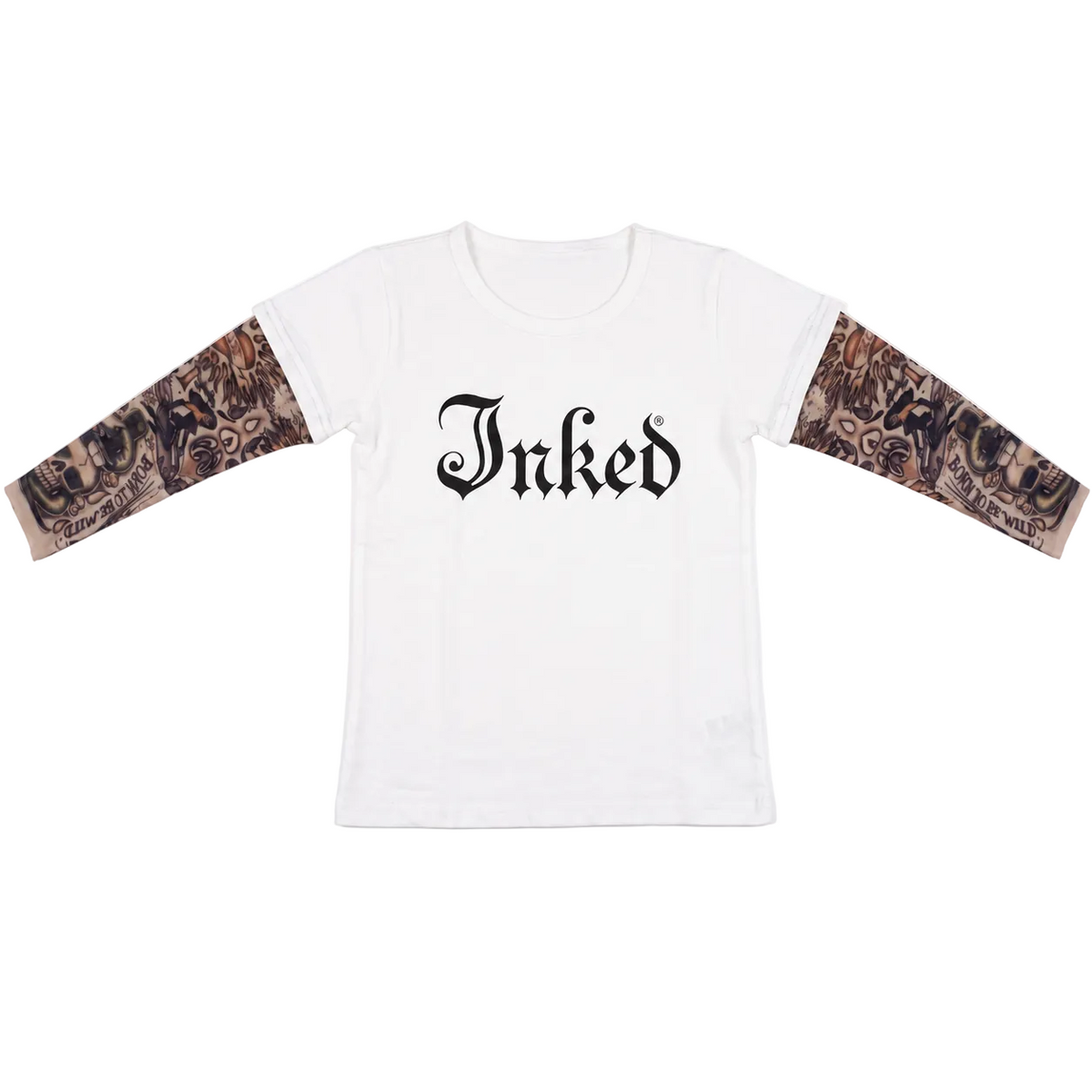 Tattoo Sleeve Kids Tee - White