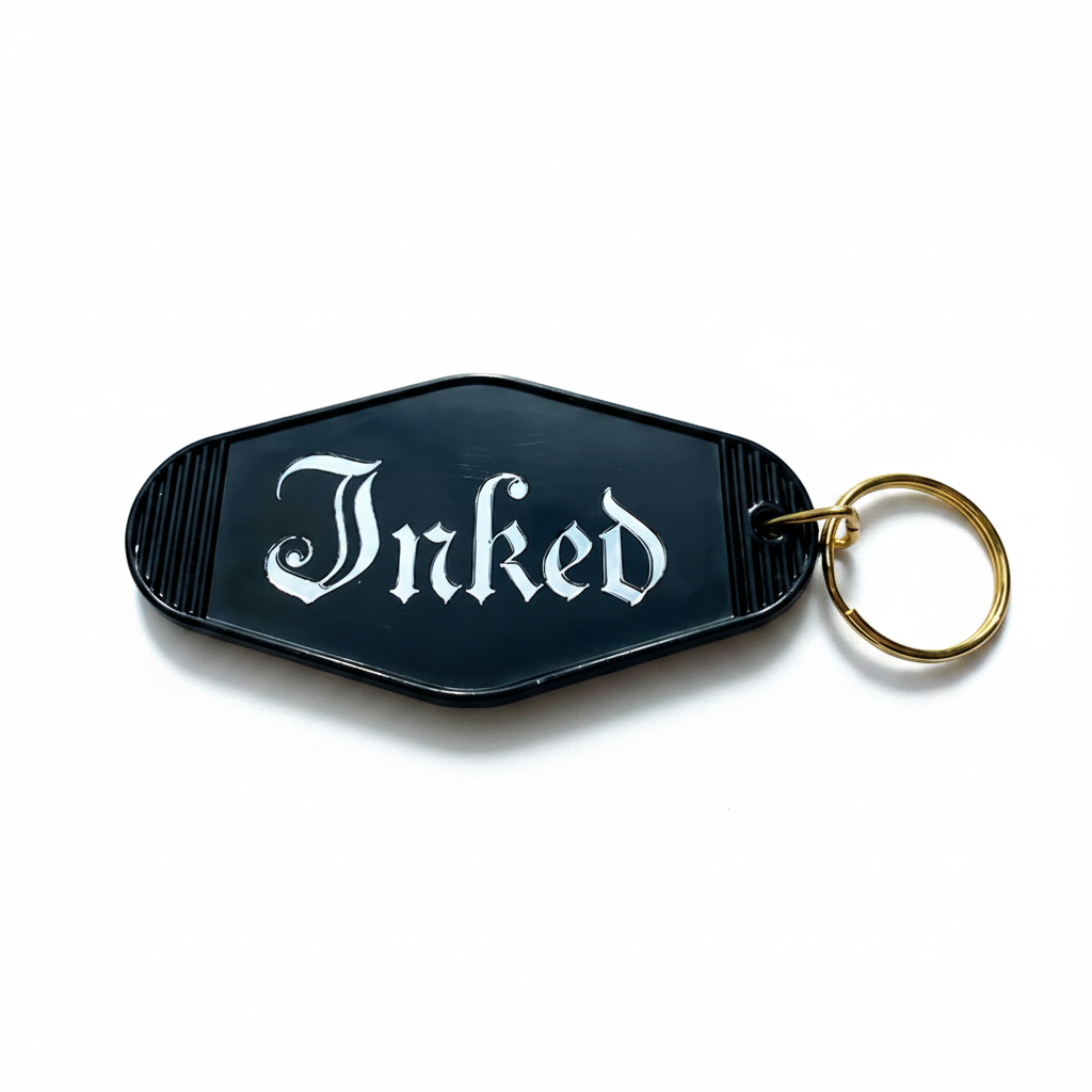 Inked Logo Motel Keychain