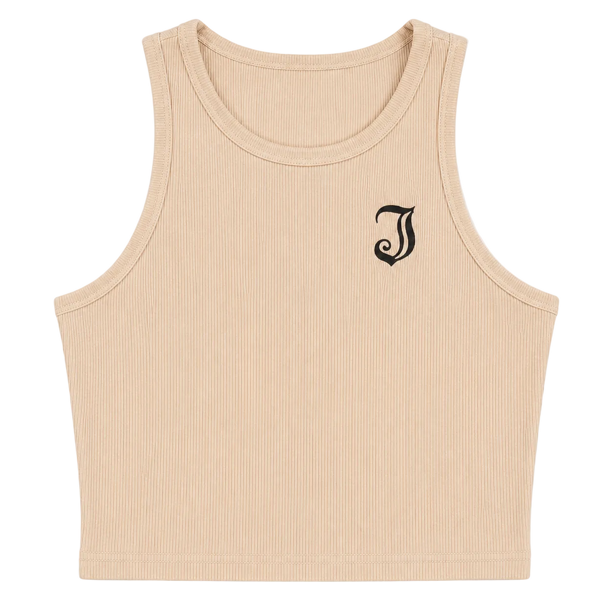 Women's Inked Icon Logo Crop Tank - Tan