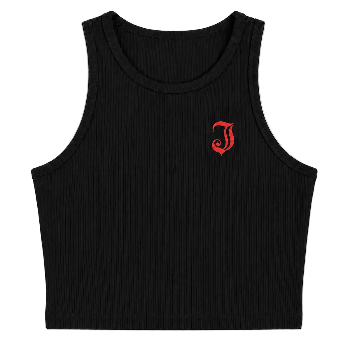 Women's Inked Icon Logo Crop Tank - Black/Red