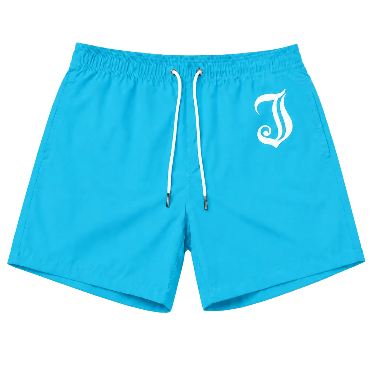 Men's Inked Swim Trunks-Aqua