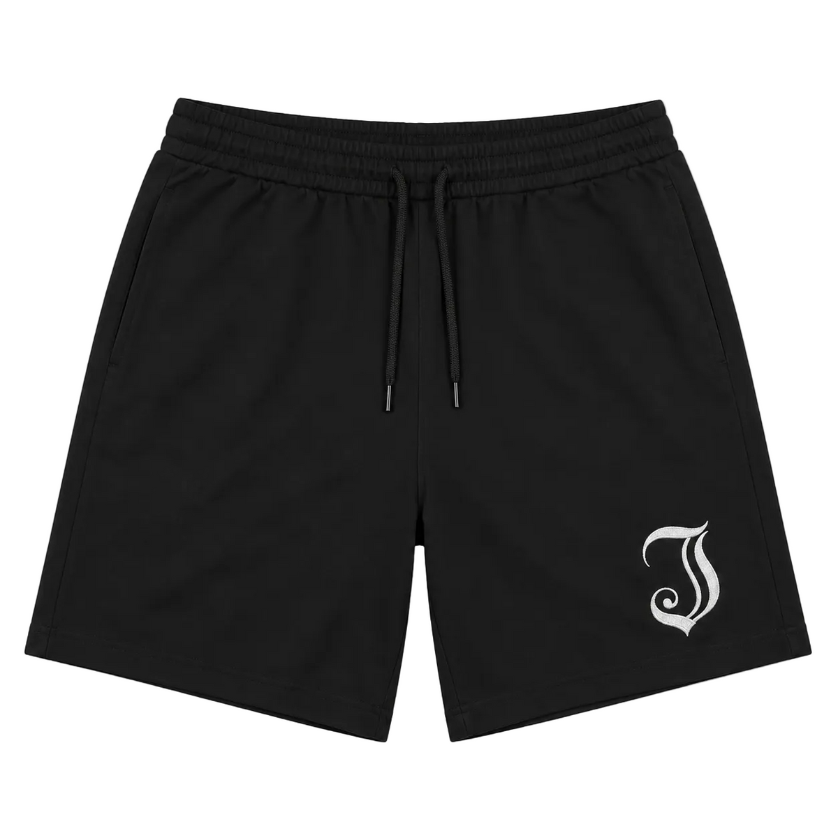 Men's Inked Cotton Shorts -Black