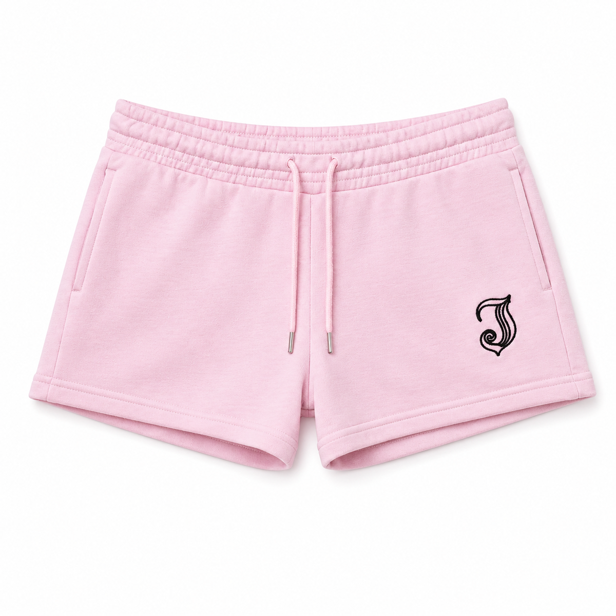 Women's Inked Icon Logo Embroidered Shorts - Pink/Black