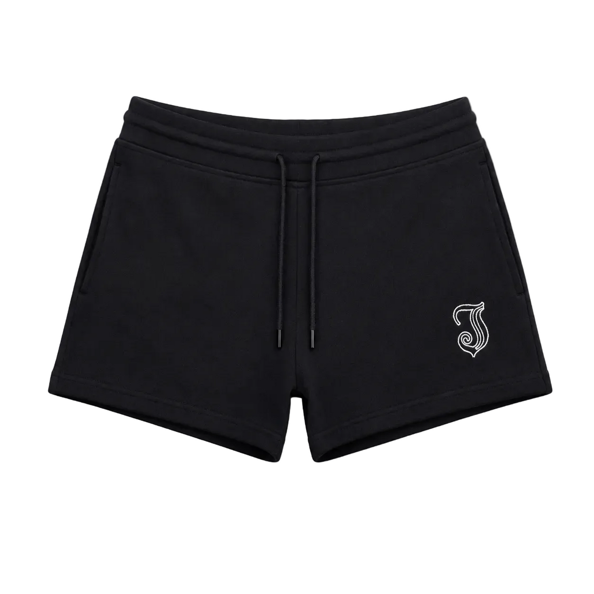 Women's Inked Icon Logo Embroidered Shorts - Black/White