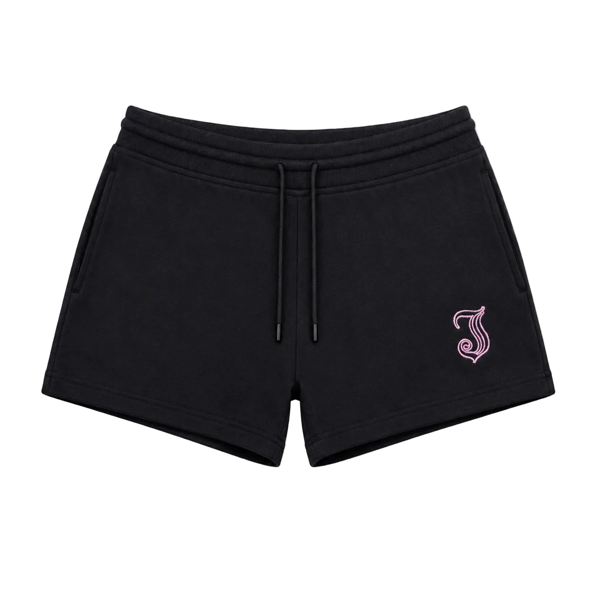 Women's Inked Icon Logo Embroidered Shorts - Black/Pink