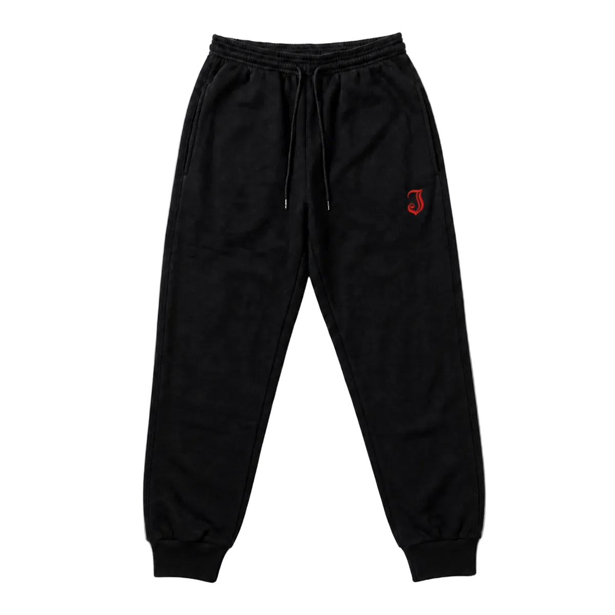 Inked Icon Logo Embroidered Sweatpants- Black / Red