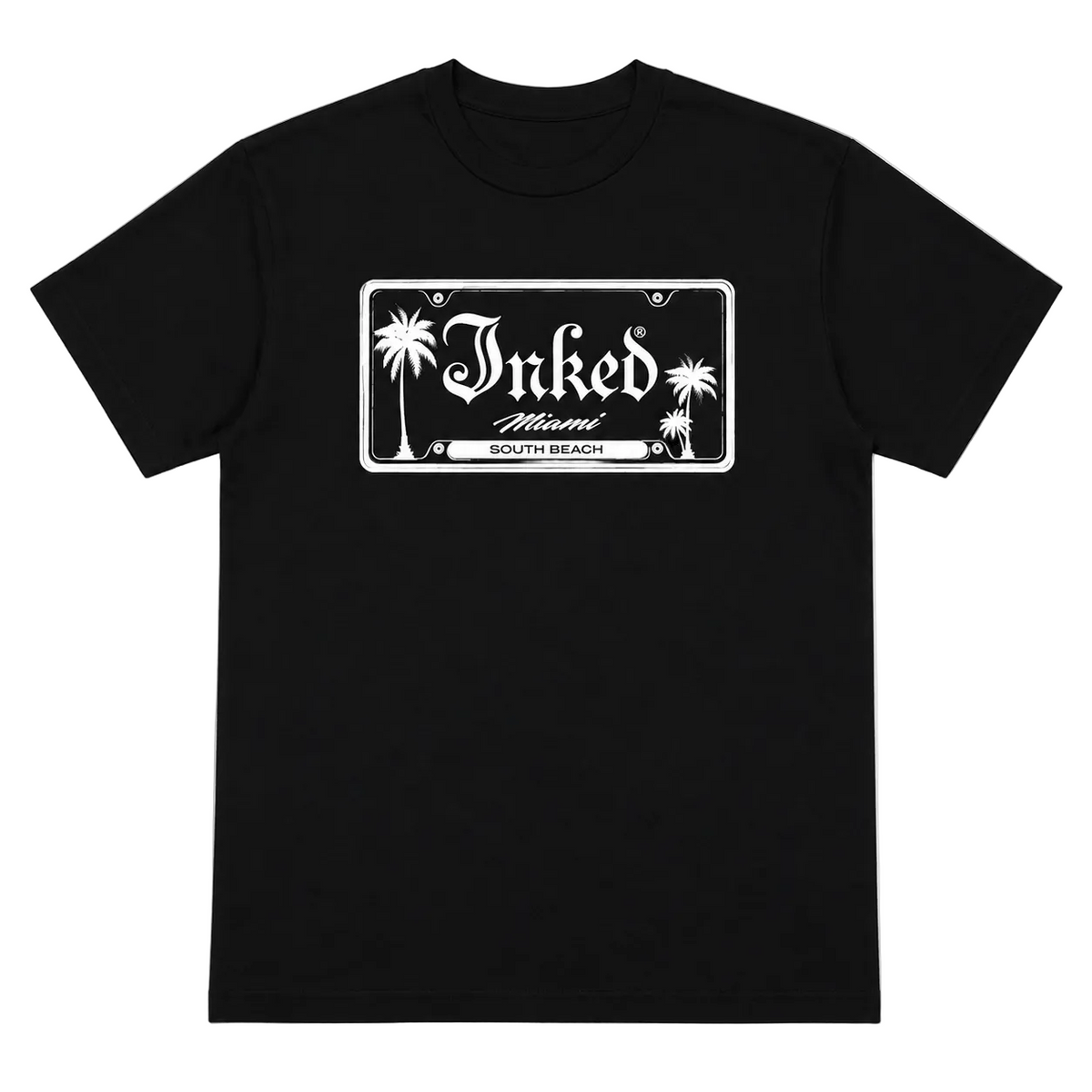 Inked Miami License Plate Tee - Black