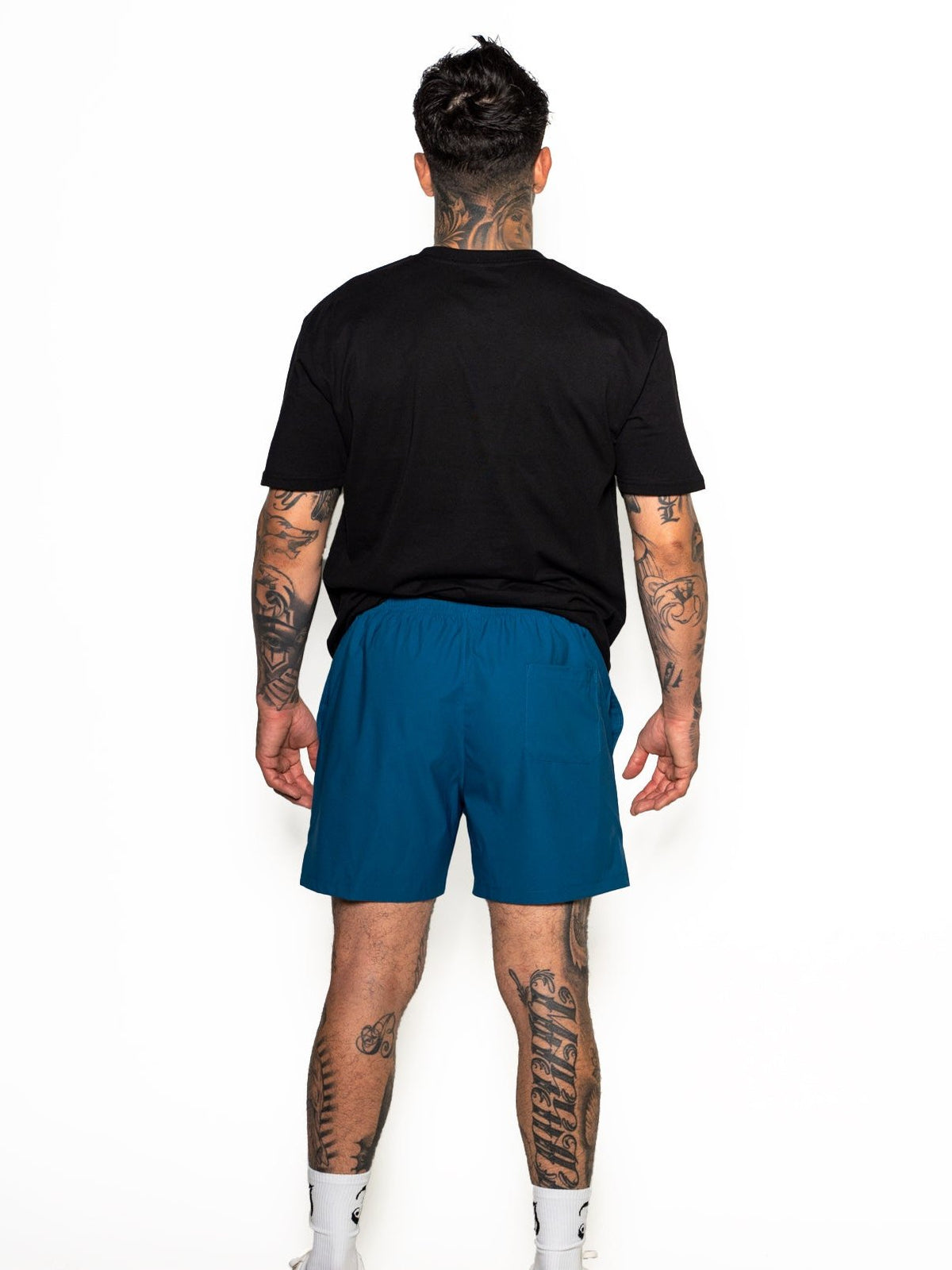 Men's Inked Gym Shorts- Teal