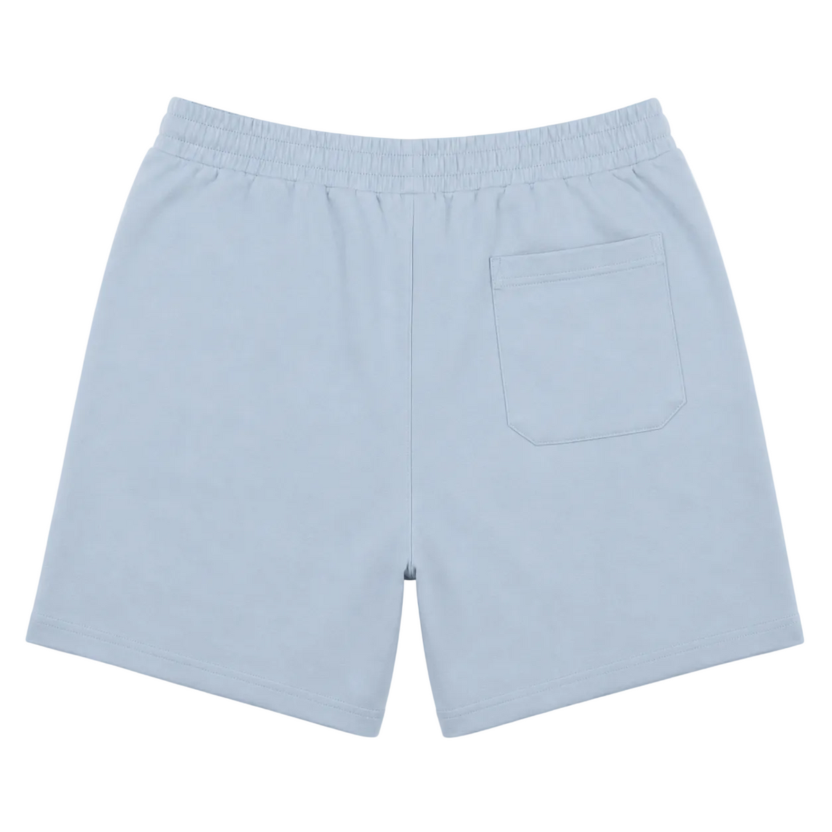 Men's Inked Cotton Shorts-Steel Blue