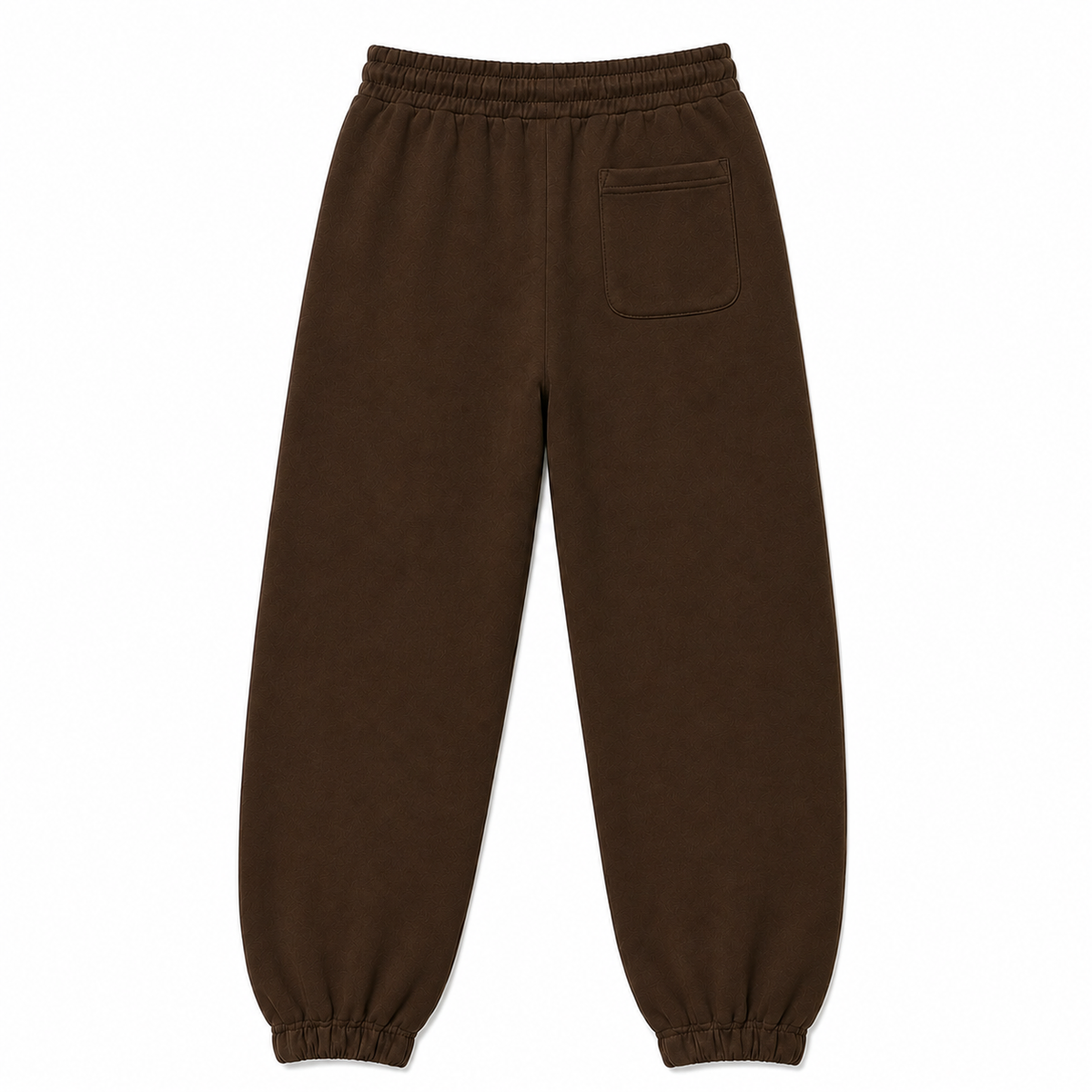 Men's Inked Logo Embroidered Joggers- Brown