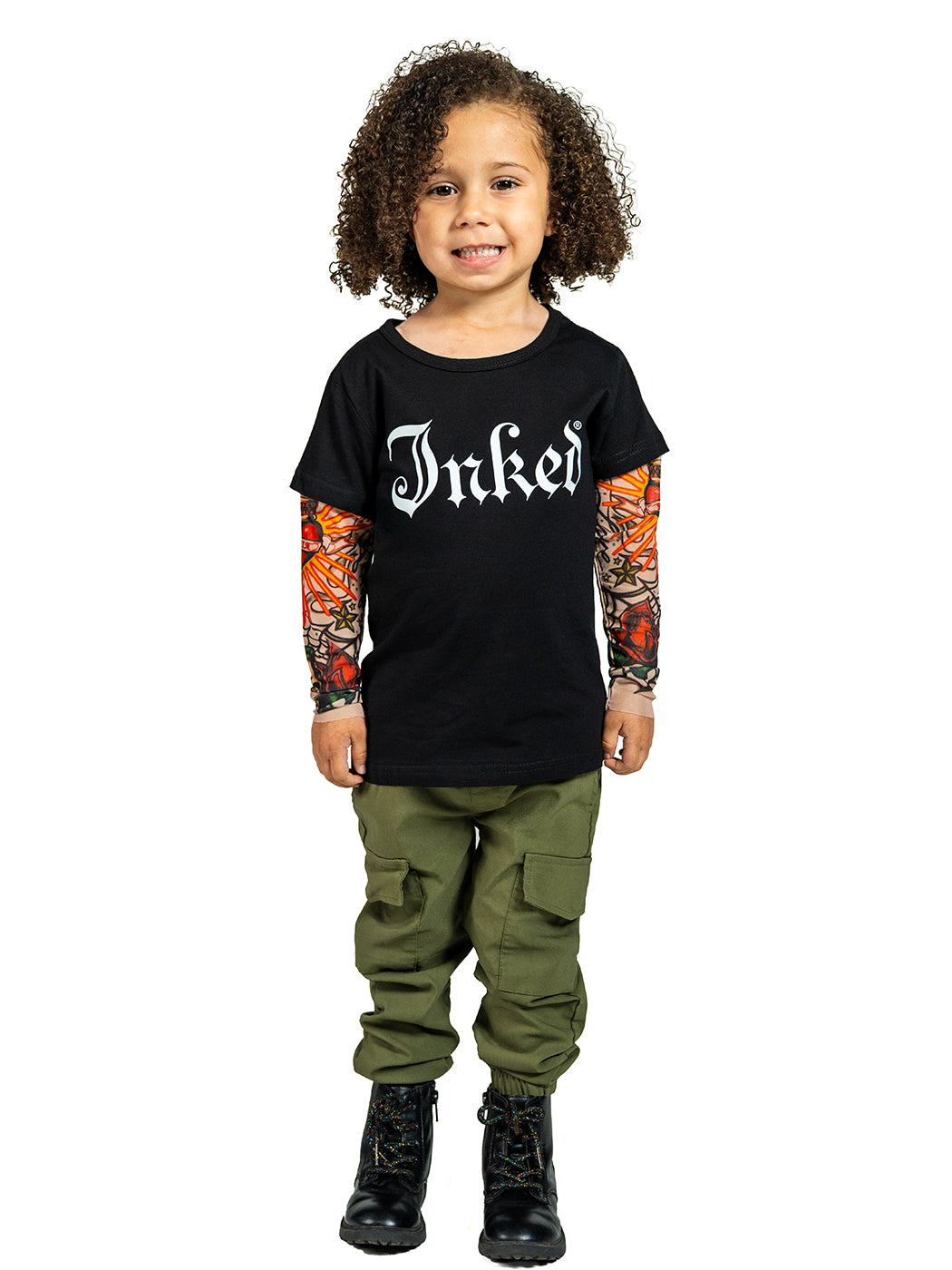 Tattoo Sleeve Kids Tee - Black