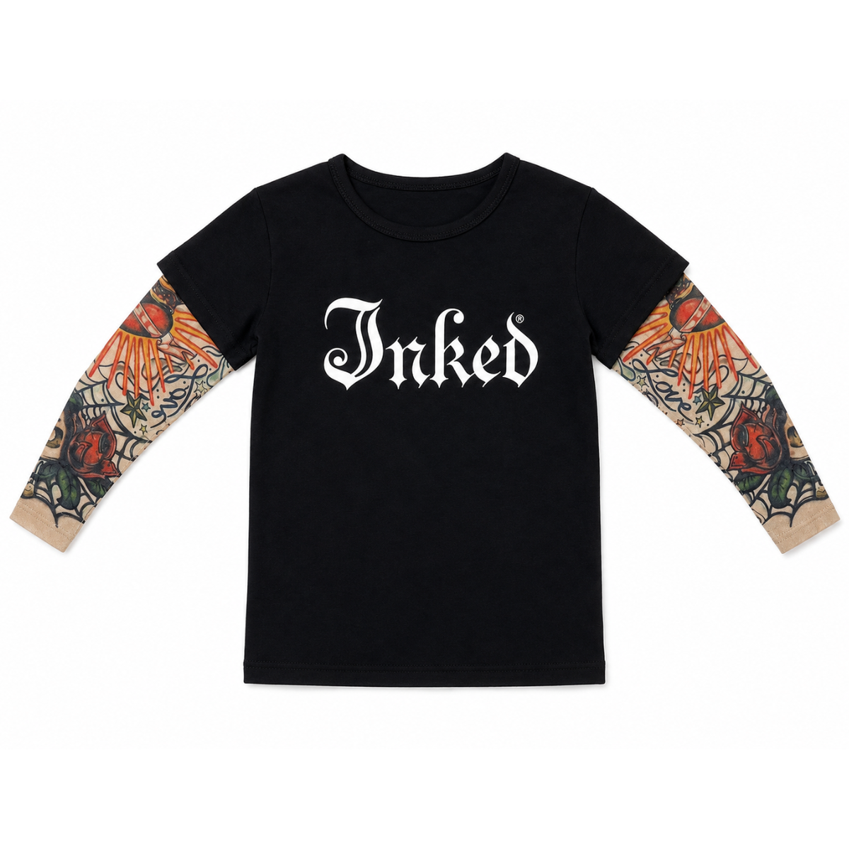Tattoo Sleeve Kids Tee - Black