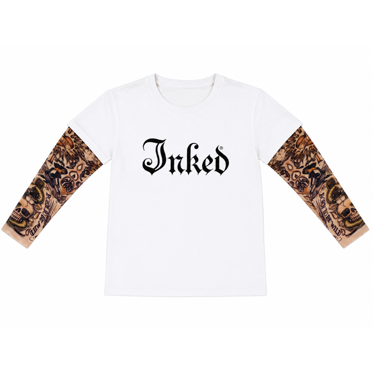 Tattoo Sleeve Kids Tee - White