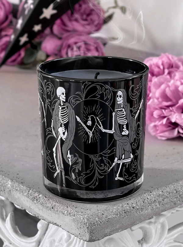 Danse Macabre Glass Candle