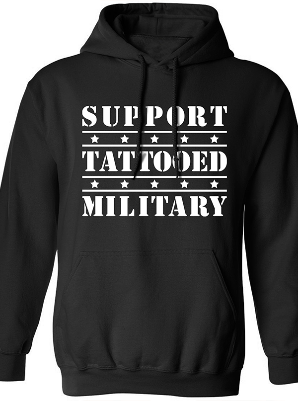 Support Tattooed Military Hoodie