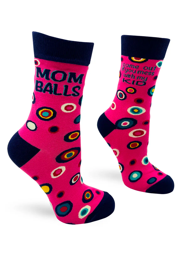 Women&#39;s Mom Balls Crew Socks