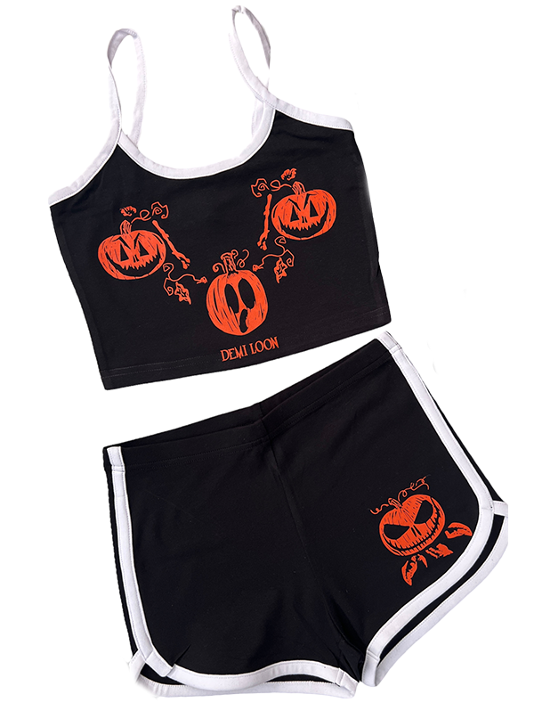 Women&#39;s Pumpkin Boo Cami &amp; Shorts Set