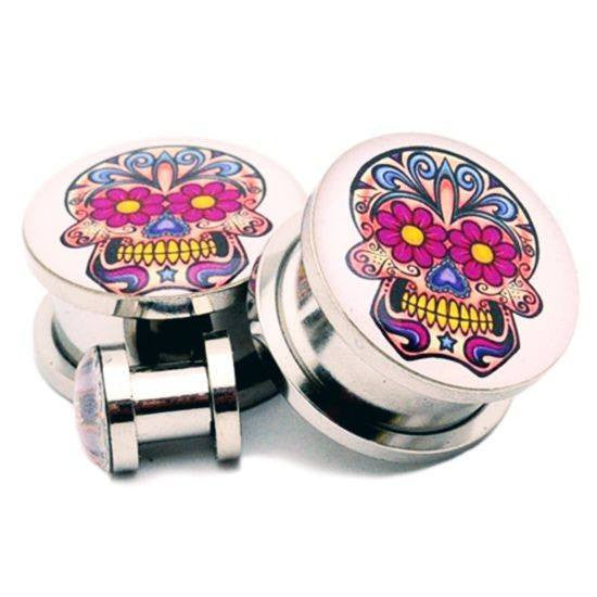 Day of the Dead Picture plugs by Mystic Metals - InkedShop - 1