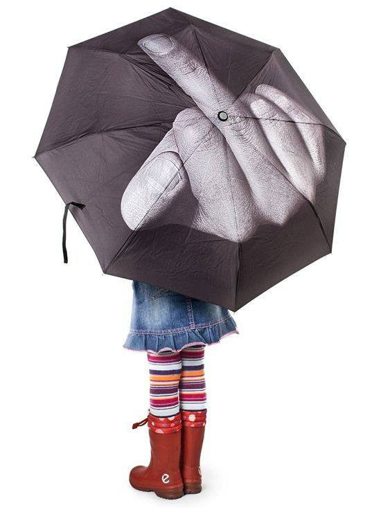 &quot;Fuck The Rain&quot; Umbrella (Black) - InkedShop - 1