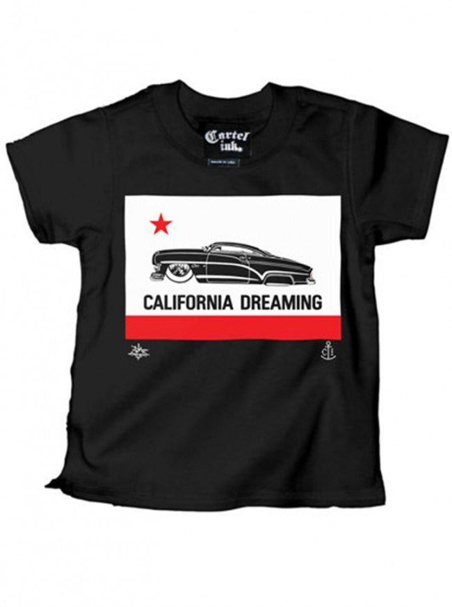 Kid&#39;s &quot;California Dreaming&quot; Tee by Cartel Ink (Black) - www.inkedshop.com
