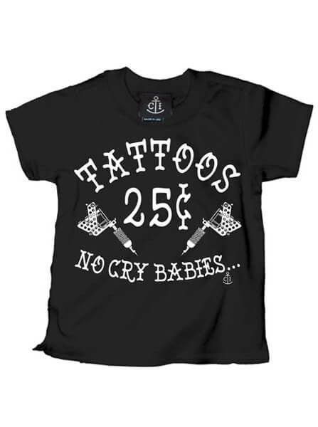 Kid&#39;s &quot;Tattoos 25¢ No Cry Babies&quot; Tee by Cartel Ink (More Options) - www.inkedshop.com