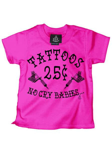 Kid&#39;s &quot;Tattoos 25¢ No Cry Babies&quot; Tee by Cartel Ink (More Options) - www.inkedshop.com