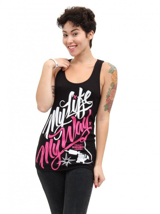 Women&#39;s &quot;My Life My Way&quot; Tank by Steadfast x Inked (Black) - InkedShop - 3