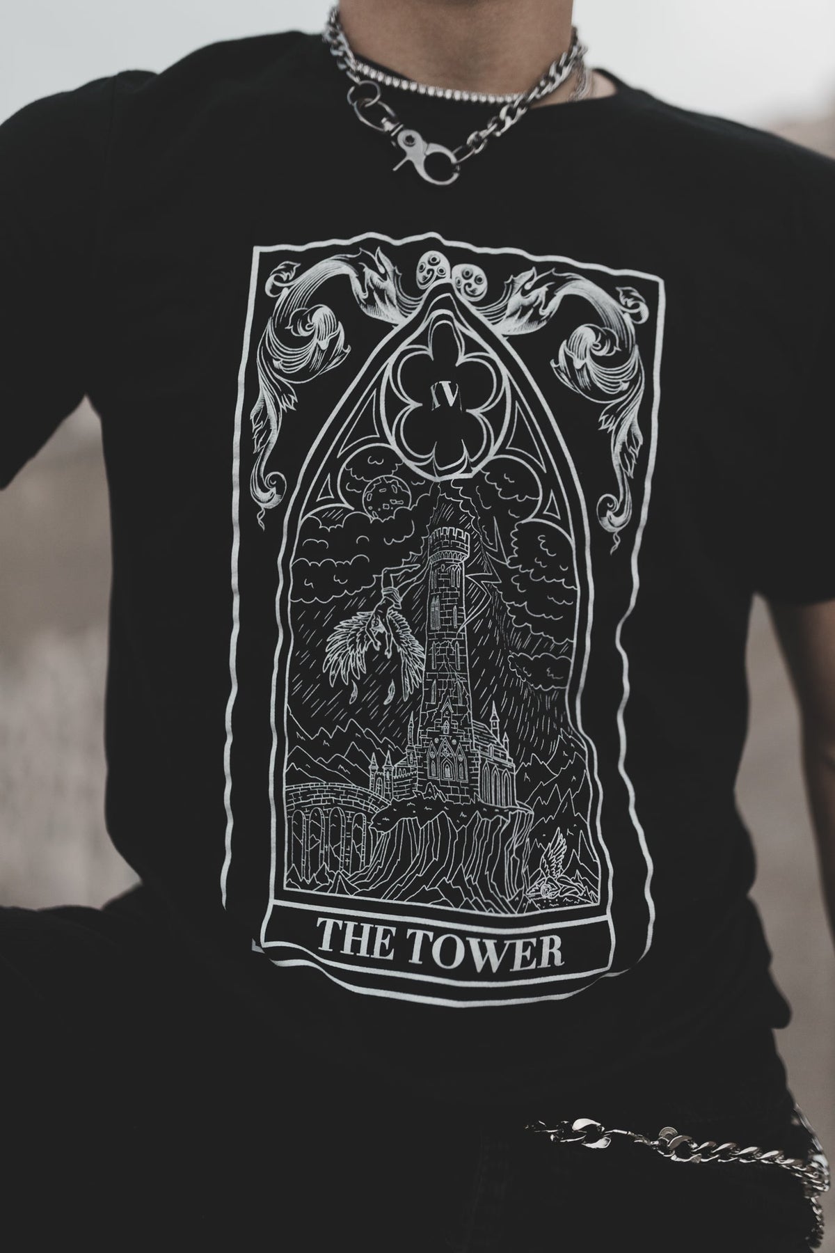 Unisex The Tower Tarot Tee