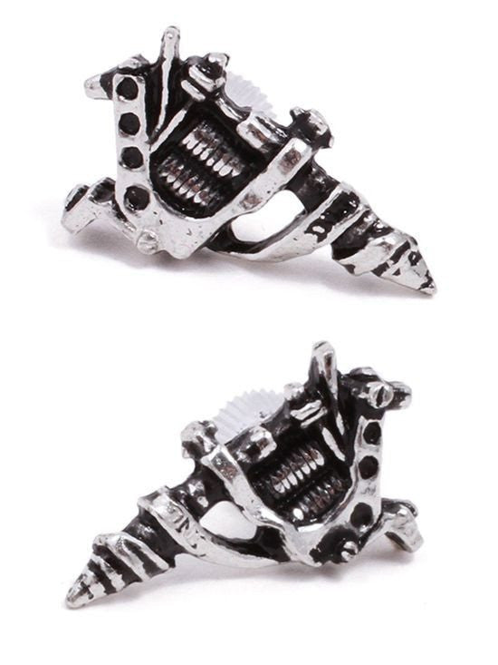 &quot;Tattoo Machine&quot; Stud Earrings by Alchemy of England - InkedShop - 1
