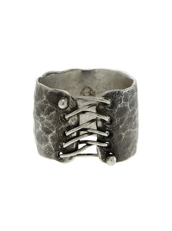 &quot;Black Corset&quot; Ring by Spragwerks (Oxidized Sterling Silver) - InkedShop - 1