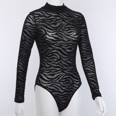 Women&#39;s Beauty Fiend Sheer Zebra Bodysuit