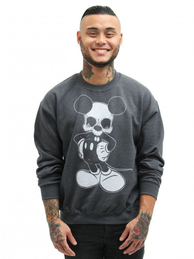 Men&#39;s &quot;Micky&quot; Sweatshirt by Lowbrow Art Company (Grey) - InkedShop - 1