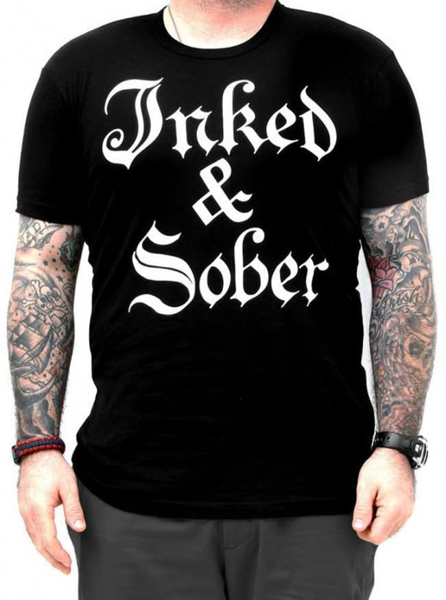 Men&#39;s &quot;Inked &amp; Sober&quot; Tee by Inked (Black) - www.inkedshop.com