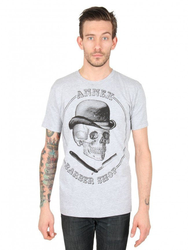 Men&#39;s &quot;Barber Shop&quot; Tee by Annex Clothing (Heather Grey) - InkedShop - 2