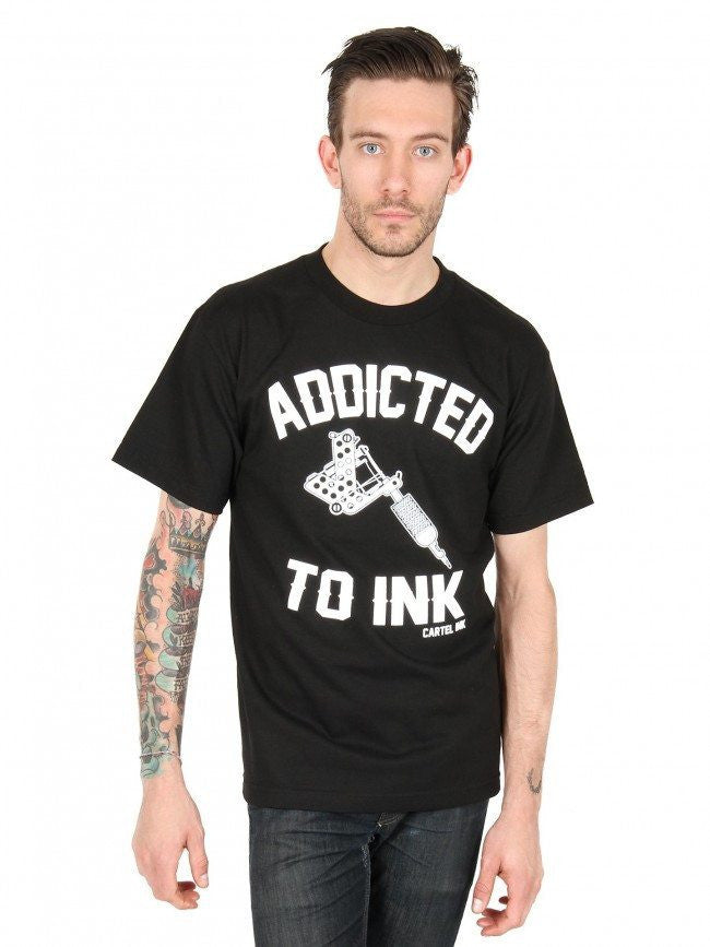 Men&#39;s &quot;Addicted To Ink&quot; Tee by Cartel Ink (Black) - InkedShop - 2