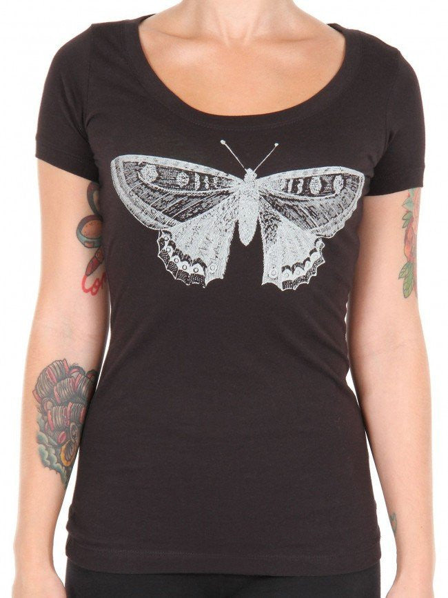 Women&#39;s &quot;Butterfly&quot; Tee by Annex Clothing (Black) - InkedShop - 3
