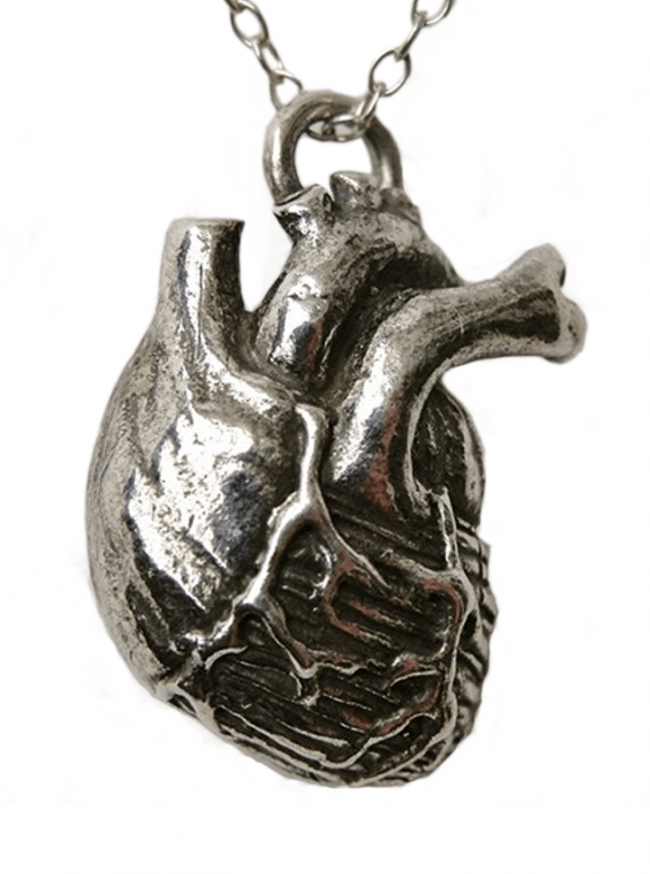 Sterling Silver Anatomical Heart Necklace by Blue Bayer Design - InkedShop - 3