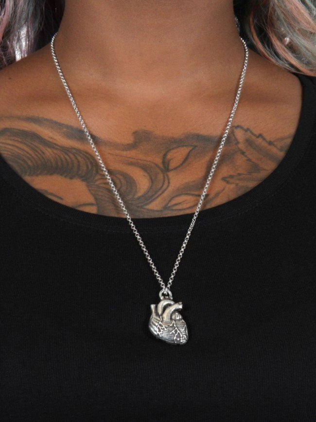 Sterling Silver Anatomical Heart Necklace by Blue Bayer Design - InkedShop - 2