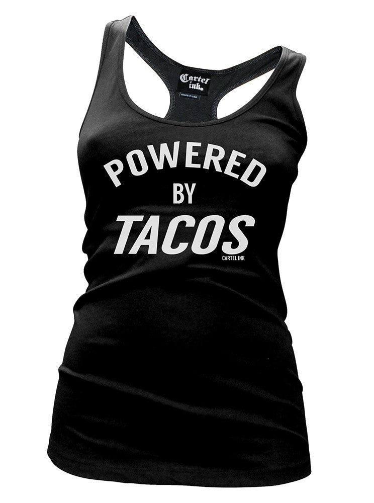 Women&#39;s Powered By Tacos Racerback Tank